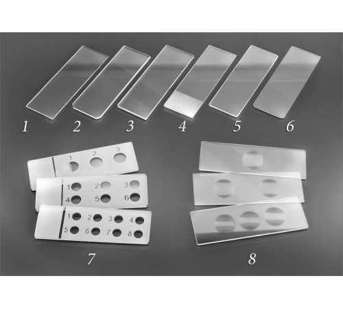 Стекло предметное СП-7107, 76*26±1,0 мм, толщ. 1,0±0,1 мм, со шлифованными краями и 2-х сторонней полосой для записи
